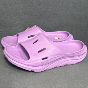 Hoka U Ora Recovery Slide 3 Violet Bloom Lavender W 13 / M 11 Pink Marathon
